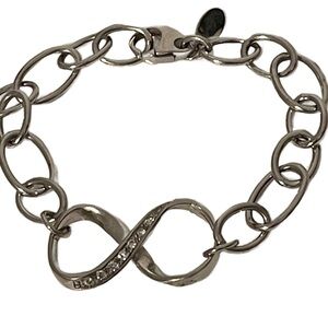 Dyadema Italy Infinity Sterling Silver Crystal Bracelet